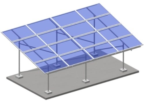 C Type Carbon Steel Ground Mounting System-Plate Base